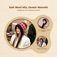Women's Thick Winter Knit Hat Warm Ear Protection