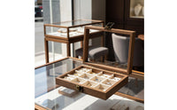 Walnut Jewelry Box Scratch Protection for Vanity