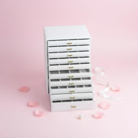 10-Layer Jewelry Box Dust Resistant Drawer Jewelry Case for Vanity