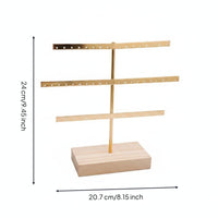 Desktop Earring Organizer Wood Tray Base Storage Item Rust Resistant for Storage