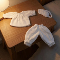 3-Piece Doll Pajama Set Long Sleeved Doll Pajama Outfit Slightly Transparent Toy Apparel