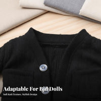 BJD Doll Clothing Unisex Fit BJD Cardigan Button-Up Closure Jointed Doll Jacket