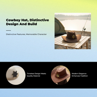 Cowboy Hat, Wide Brim, Sun Protection, Outdoor, Unisex