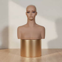 Hairpiece Display Head Lifelike Shape Mannequin Bust Glossy Surface