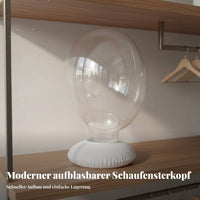 Female Head Model Lightweight Inflatable Mannequin Head Multipurpose for Sellers