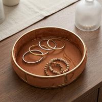 Round Jewelry Display Tray uncoveredTop Band Holder Dish Segmented for Counter