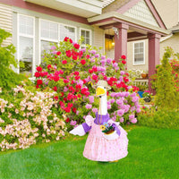 Porch Goose Outfit Cute Floral Goose Dress Bright Colors Rose-Hued Animal Dress