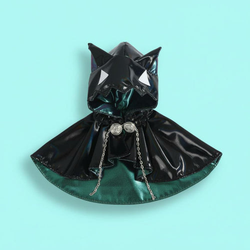 OB11 Cat Ear Cloak Chain Clasp Feature 1/12 Scale Doll Cloak
