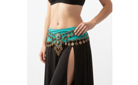 Belly Dance Hip Chain Adjustable Fit Layered Coin Waist Chain for Dancers, Women