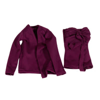 Dress Set with Coat Open-Front Dress with Coat Two-Piece for Display, Hobbyists