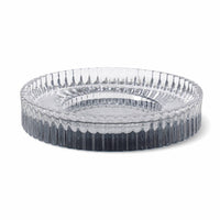 Soap Dish with Ribbed Glass Waterproof Ribbed Soap Dish Round for Vanity, Shower
