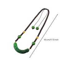 Necklace with Carved Centerpiece Bold Statement Necklace Summer for Women