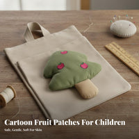 Sew-On Option Cartoon Tree Clothing Accessory Soft Textile Stuffed Tree Applique DIY for Teens, Fashion Enthusiasts, Bags, Shoes