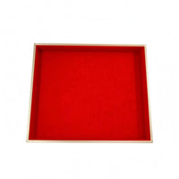 Shallow Display Tray Rigid Frame Leather-Like Tray Open Top