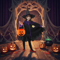 Girl's Witch Costume Role-Playing Witch Costume Set for School Play, Girls, Kids