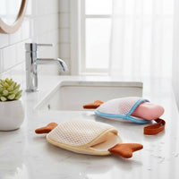 Foam Bath Net Double-Sided Marine-Animal-shapedShaped Scrubber Rich Lather