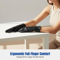 Cosplay Party Patent Leather Gloves for Women, Shiny Full Finger, Halloween, Performance