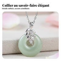 Chinese Jade Peace Buckle Necklace Niche Design Chinese Jade Clavicle