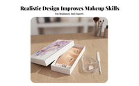 Simulated Skin Texture Makeup Practice Board Realistic 3D Design Silicone Makeup Practice Face Easy to Clean for Beginners, Students