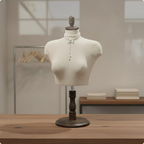 Female Torso Mannequin Sturdy Base Dress Form Torso Neck Cap for Sewing Room