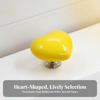 Heart-Shaped Flush Presser Universal Fit Heart-Shaped Flush aid for Restroom