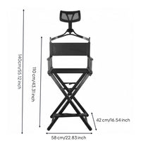 Aluminum Folding Director Chair Heavy Duty Portable Furniture with Headrest