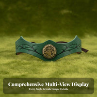 Medieval Leather Headband Vintage Design Leather Stag Circlet Medieval Headband Handmade Historical Headpiece Adjustable Size
