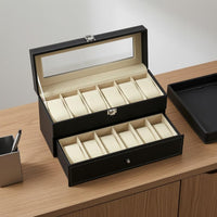 Drawer Watch Box Padded Compartments Watch Drawer Box All-Around Protection