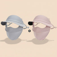Protection Facekini Ice Silk Material Sun Visor with Face Cover Lightweight