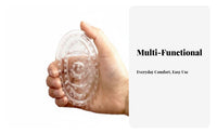 Oval Skin Scrubber Deep Cleansing Head Massager Ergonomic Grip Wet and Dry Massage for Gentlemen, People with Dandruff, Spa