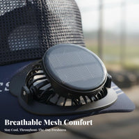 Sun Protection Solar Powered Fan Hat Lightweight Cooling Fan Hat Adjustable Fit for Men, Adults, Construction Site, Gardening, Fishing