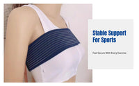 Breast Stabilizer Band Sports Bra Substitute Antimovement Exercise Band Shockproof Adjustable Fit for Women, Athletes, Gym