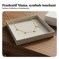 MAMA Letter Necklace Stainless Steel Mom Phrase Necklace Tarnish Resistant