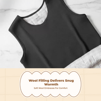 Men's Merino Wool Vest, Thick Fleece Lined, Winter, Coffee Brown
