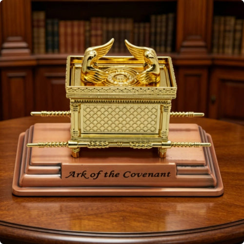 Metal Ark of the Covenant Figurine Ornate Display Statue Home Decoration