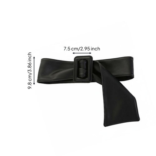 Square Buckle Waist Belt Versatile Wide Tie Belt Simple Fashion Accessory for Women, Everyday Wear, Dressing Up