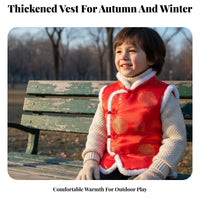 Kids Tang Suit Vest, Thickened, New Year, Christmas, Performance, Unisex