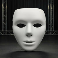 Hip Hop Dance Mask Paintable White Blank Face Mask Lightweight for Dancers, Men