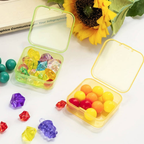 Bead Storage Container Transparent Mini Square Plastic Box Multipurpose