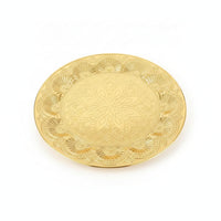 Ornate Serving Tray Round Decorative Tray Raised Relief for Snacks, Pastries