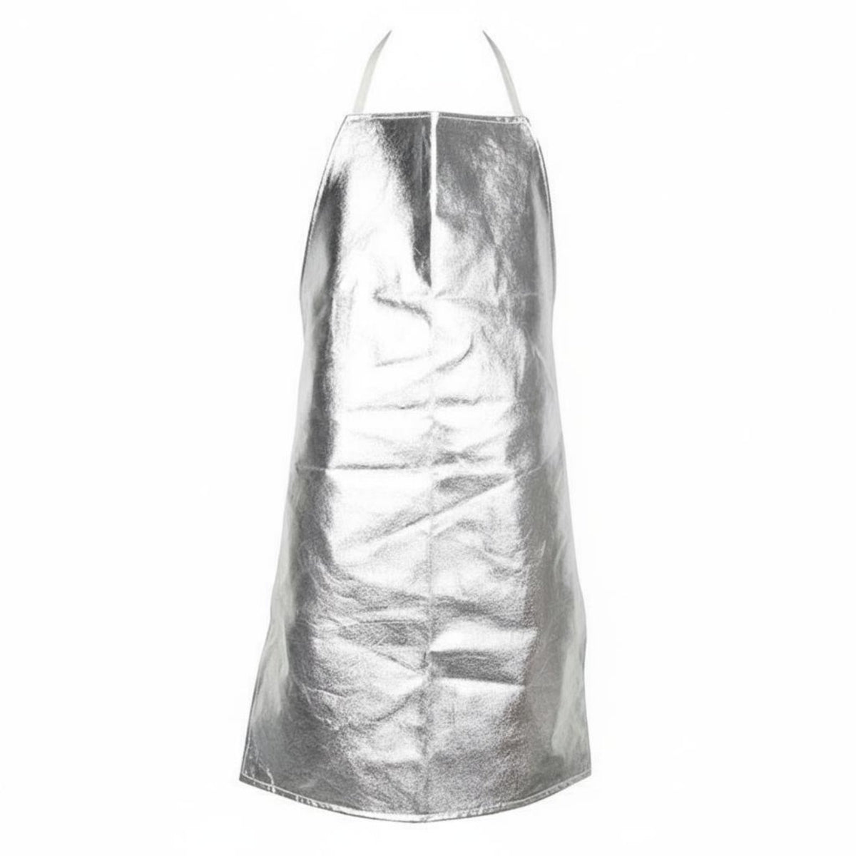 Anti-Splash Aluminum Foil Apron Long-Lasting Heat Resistant Apron Lace-up Design for Foundry Workers, Welders, Smelting, Metal Joining