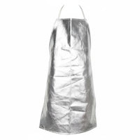 Anti-Splash Aluminum Foil Apron Long-Lasting Heat Resistant Apron Lace-up Design for Foundry Workers, Welders, Smelting, Metal Joining
