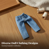 OB11 Doll Pants Solid Designs OB11 Doll Clothes Fashionable Miniature Pants for Hobbyists, Display