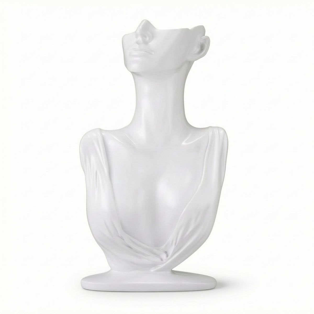 Half-Face Mannequin Bust Shoulder Drape Jewelry Bust Photography Prop