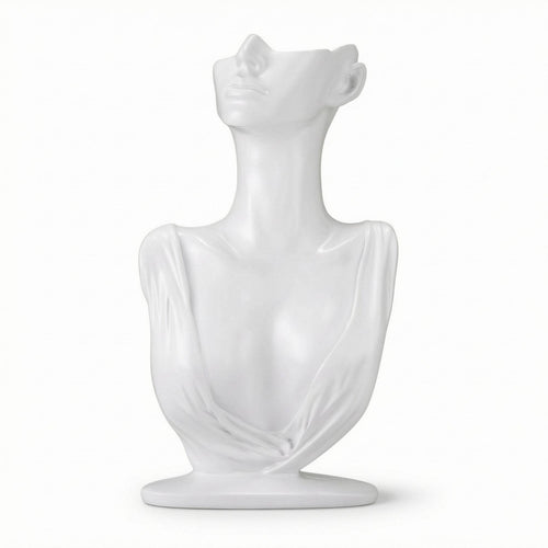 Half-Face Mannequin Bust Shoulder Drape Jewelry Bust Photography Prop