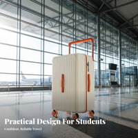 Large Capacity Hardside Suitcase Hardshell Protection Wide Handle Rolling Trunk Anti-Rupture Zipper for Travelers, Airports, Vacations