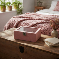 Bracelet Organizer with Pillows Removable Inserts Watch Storage Box Bracelet Display Case Dustproof Glass Top Jewelry Organizer