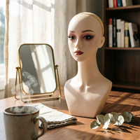 Mannequin Head with Shoulders Smooth Hairpiece Display Mannequin Long-Lasting