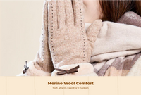Winter Wool Gloves, Women, Touchscreen, Warm, Outdoor, Gift