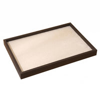Jewelry Display Tray Beige Textile-Lined-Lined Jewelry Tray Scratch-Resistant